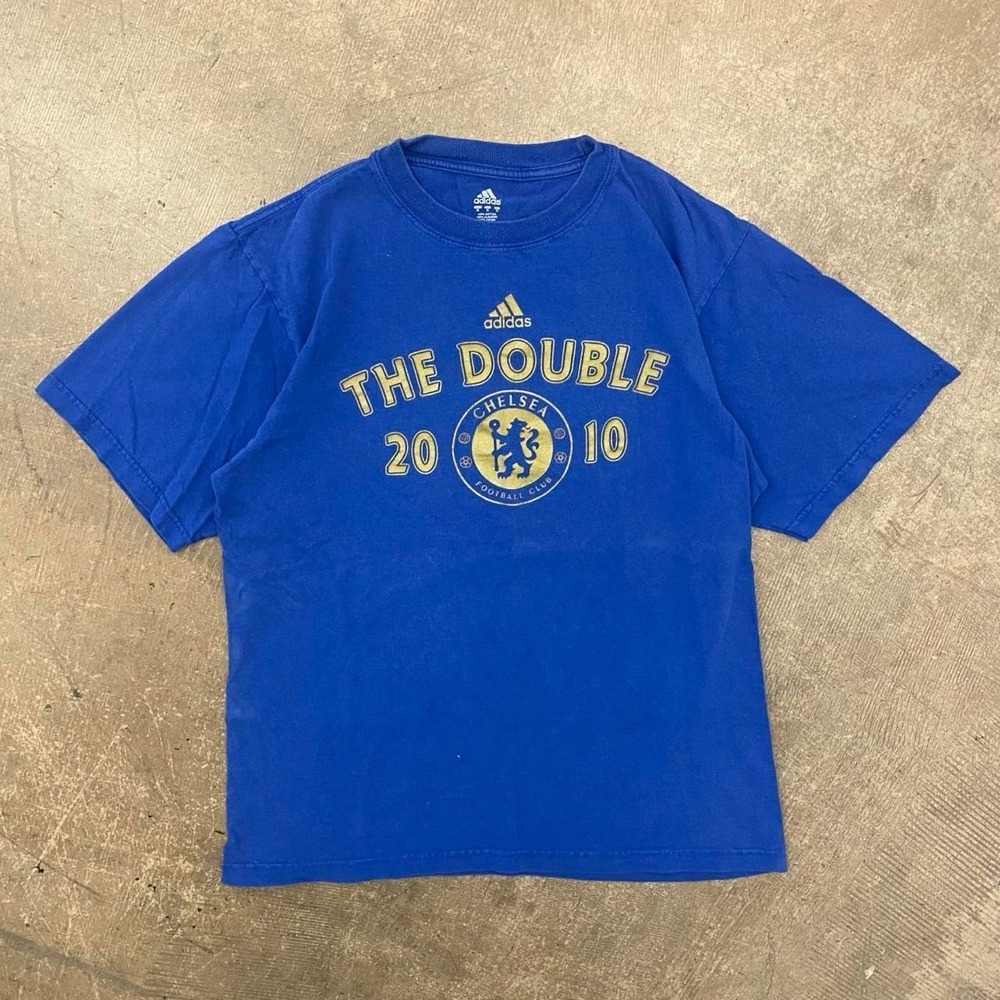 Chelsea Football Club 2010 The Double Champions Adidas Premier League T-Shirt M